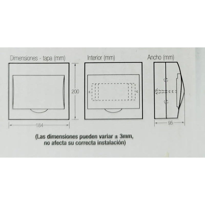 Tablero Eléctrico Sobrepuesto Lexo Electric 8 Puestos Ip41 125a