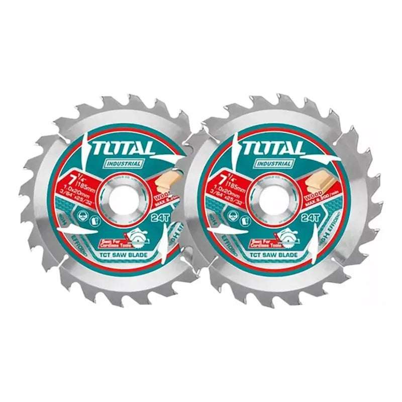 Pack 2 Hoja Disco Sierra Circular 7 1/4 24 D Tac2331853 Color Unico Color Turquesa
