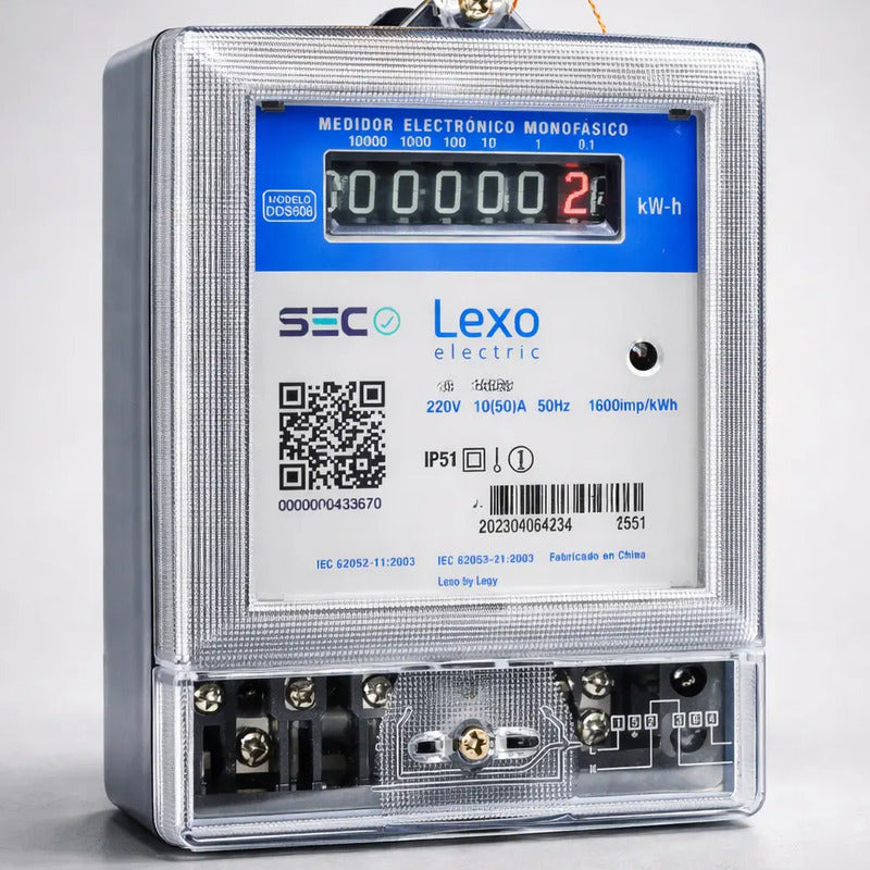 Medidor Electríco Monofásico Certificado Lexo