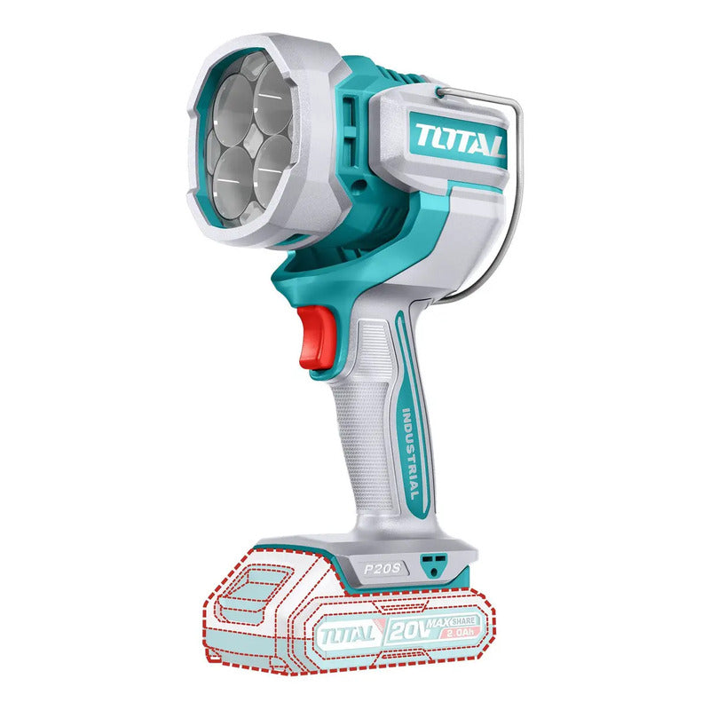 Foco Led, Linterna Trabajo Inalámbrica Total 20v - A Batería Linterna Turquesa Blanco