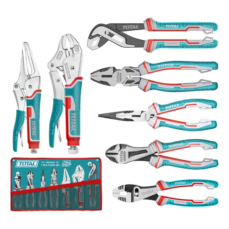 Set De 7 Alicates Marca Total Tos23055