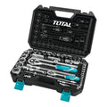 Caja Set De Herramientas Llaves Tubo 44 Piezas Total Turquesa