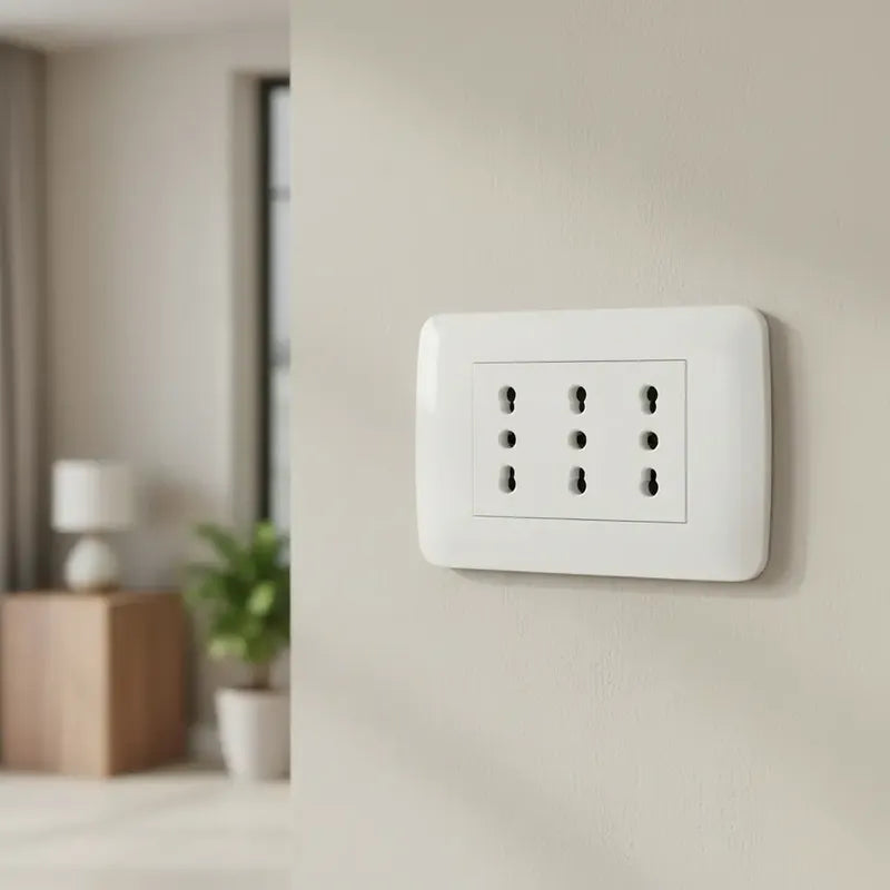Enchufe Triplex Lexo Blanco 10 16a Toma Corriente Triple Segura Y Resistente Para Instalaciones Eléctricas Domiciliarias