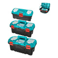 Kit De Cajas De Herramientas Plásticas 3 Piezas Total Turquesa