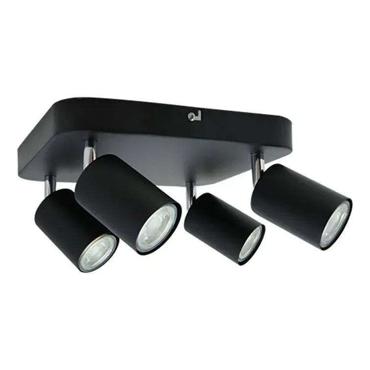 Foco Cuadrado Deco Plus 4xgu10 Color Negro Negro