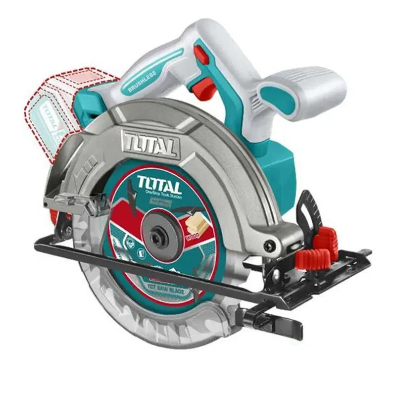 Sierra Circular Inalámbrica 6-1/2 Total Tools Tsli1652 Color Turquesa Frecuencia 50 Hz