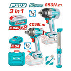 Llave De Impacto Total 20v 850nm Con Luz Led Turquesa 20v