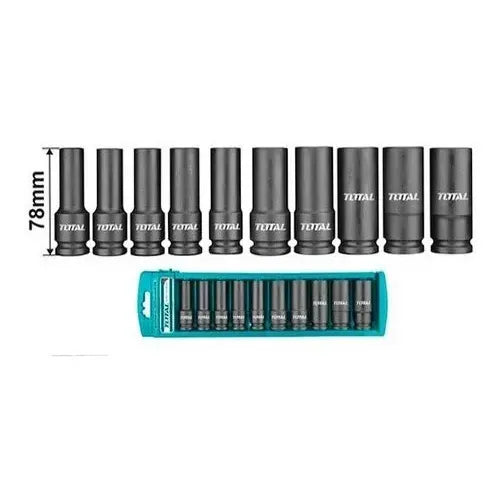 Set Dados Impacto Industriales Cr-mb 1/2 10pzas Total Negro