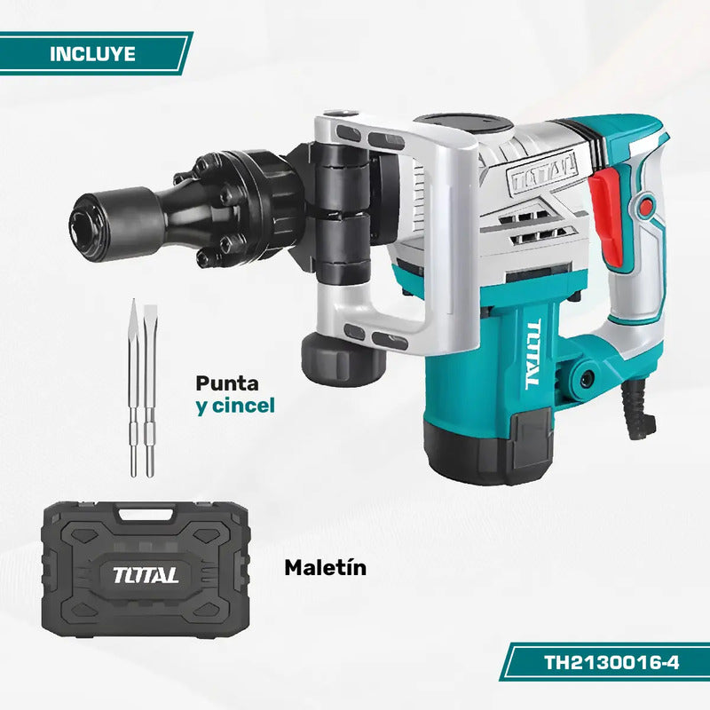 Martillo Cincelador Sds Hex 1300w 20j Total Th213006 Color Multicolor