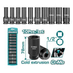Set Dados Impacto Industriales Cr-mb 1/2 10pzas Total Negro