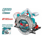 Sierra Circular Inalámbrica 6-1/2 Total Tools Tsli1652 Color Turquesa Frecuencia 50 Hz