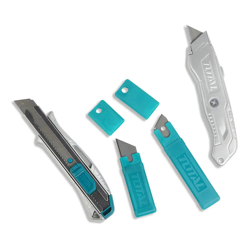 Kit Total, Cuchillo De Trabajo Fuerte + Trincheta + 20 Hojas