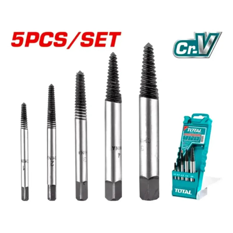 Set Extractores De Pernos Tornillos Cortados 5 Pcs