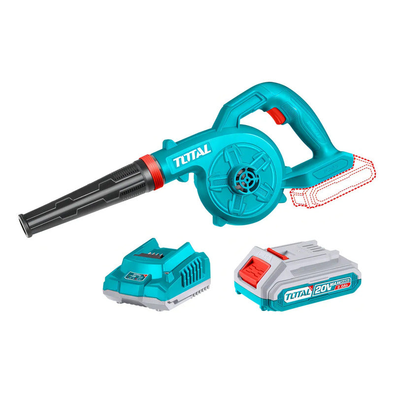Soplador De Hojas 20v C/b C/c Total Tools Tabli200281 Color Turquesa