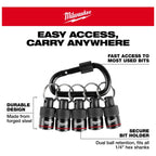 Porta Puntas Tipo Llavero Con Mosquetón Milwaukee 48-32-4537