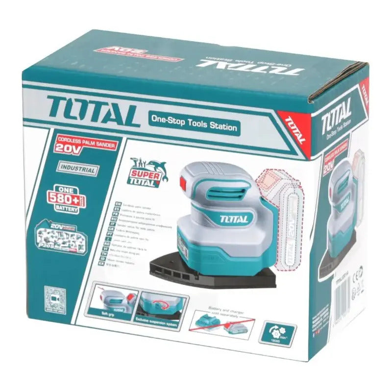 Lijadora Inalámbrica Orbital De Palma Total Tpsli2014 Color Turquesa