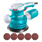 Lijadora Roto Orbital 450w 150mm + 5 Lijas Total Tf2061506 Turquesa 50 Hz / 60 Hz