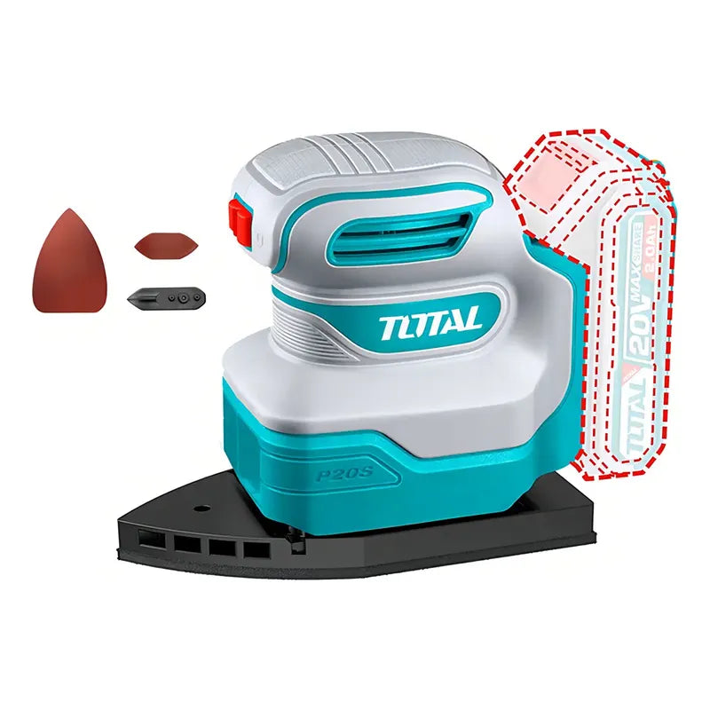 Lijadora Inalámbrica Orbital De Palma Total Tpsli2014 Color Turquesa