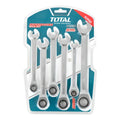 Set De 6 Llaves Combinadas Con Criquet 8-17mm Tht102rk566 Color Turquesa