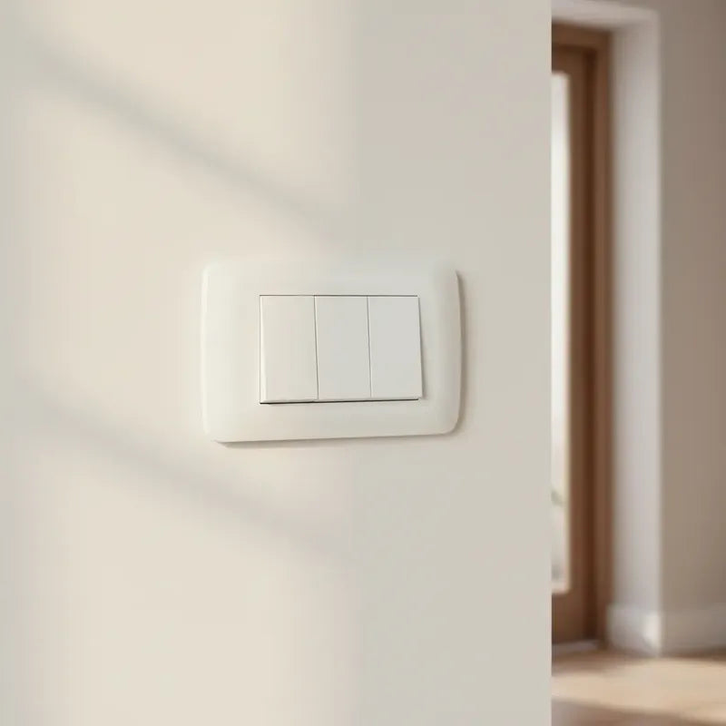 Lexo Interruptor Triple 9/32 Blanco Armado 250v Certificado Sec Alta Calidad Para Uso Doméstico Y Profesional 220v