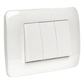 Lexo Interruptor Triple 9/32 Blanco Armado 250v Certificado Sec Alta Calidad Para Uso Doméstico Y Profesional 220v