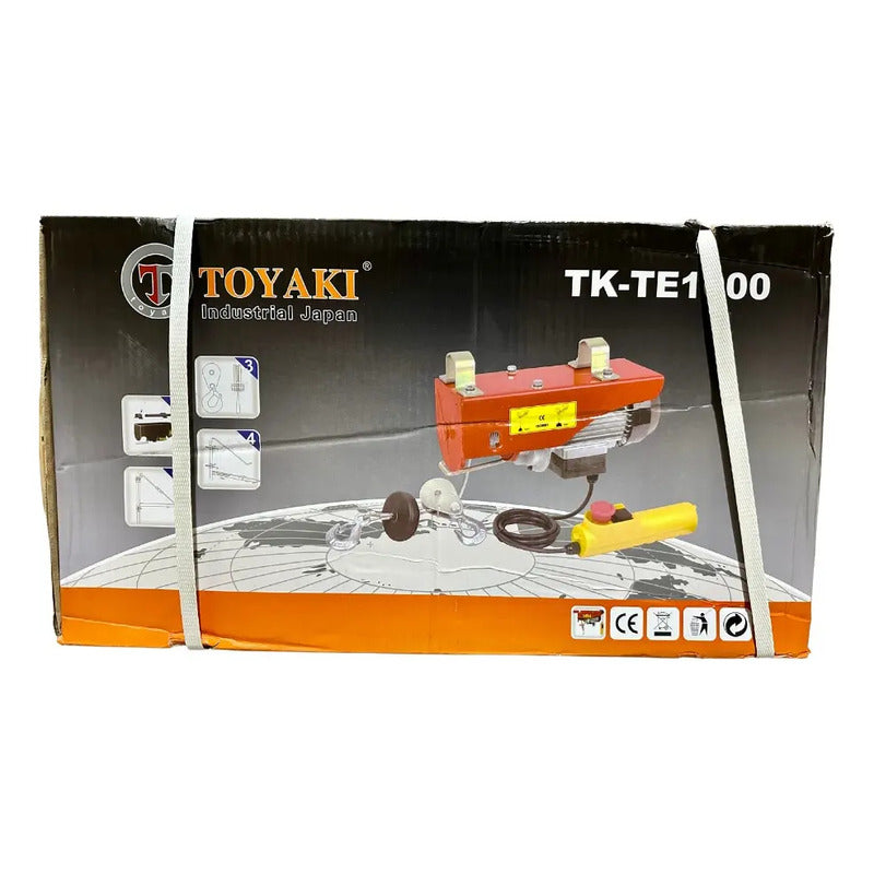 Tecle Eléctrico Toyaki Tk-te1000 1000 Kg Con Control Remoto Rojo 2