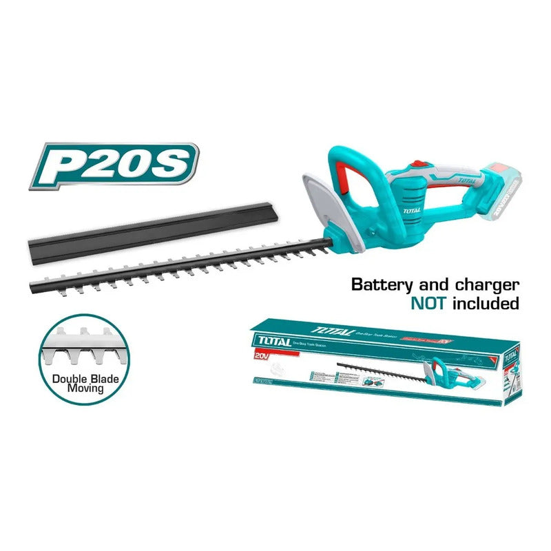 Cortasetos Inalámbrico 20v + Batería 2ah + Cargador Total Turquesa