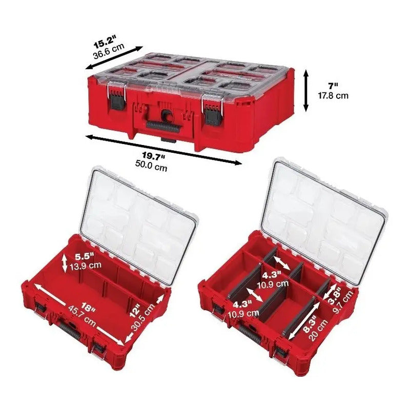 Organizador Profundo Packout 48-22-8432 Milwaukee Rojo