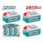 Kit 3 Baterias De Litio-ion 20v 4ah Total Tosli251296