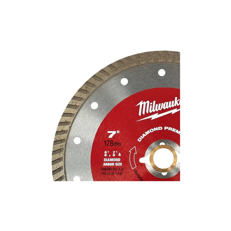 Disco Diamantado Milwaukee 49-93-8018 7 PuLG Color Rojo