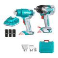 Kit Llave De Impacto 850nm + Pistola Calor Inalámbrica Total Turquesa 18v