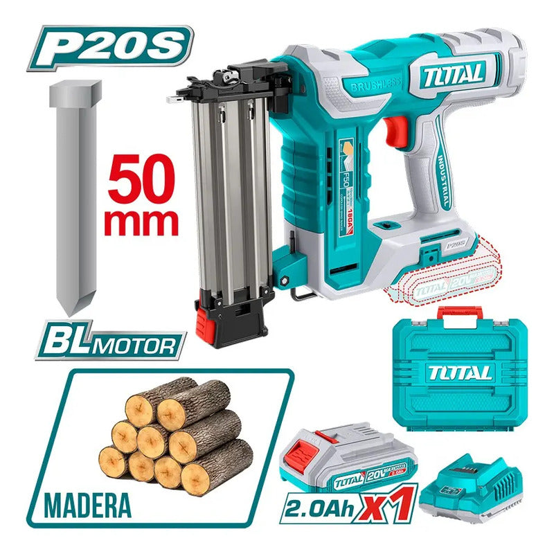 Clavadora Blmotor + Bat 2ah + Carg + 1000 Clavos + Acc Total