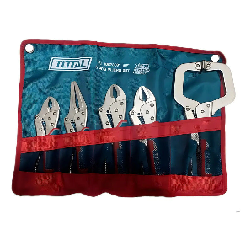 Set Alicate Tipo Caiman De Presion 5 Piezas Total Tos23091