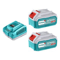 Set 20v Total, 2 Baterías Litio Ion 5.0ah + Cargador Rápido 4a - Línea P20s - Tfbcpk2513