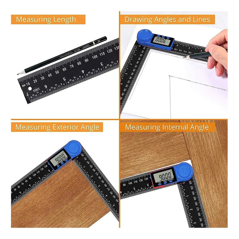 Regla De Angulo 3v 360o Digital Wadfow Wsr1401 Negro Negro
