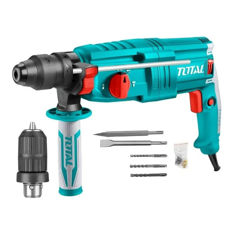 Rotomartillo Industrial Sds Plus 800w Con Adaptador Total Color Verde Turquesa 50 Hz/60 Hz