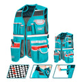 Bolso Portaherramientas Total Ttvt16025 Color Turquesa De Poliéster Malla De Aire