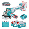 Amoladora S/carbones 1200w Total 115mm 2 Baterías Y Carg Color Turquesa