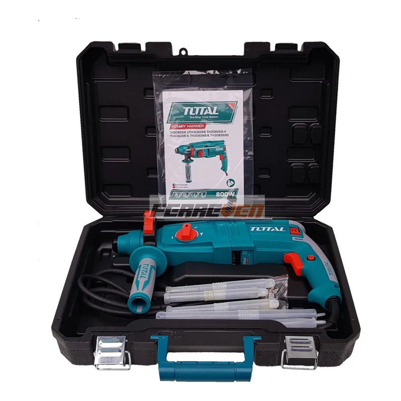 Rotomartillo Electroneumático Total Sds Plus Th308268 Turquesa Frecuencia De 50hz/60hz Con 800w De Potencia 50 Hz/60 Hz
