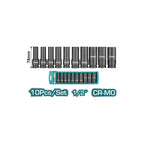 Set Dados Impacto Industriales Cr-mb 1/2 10pzas Total Negro