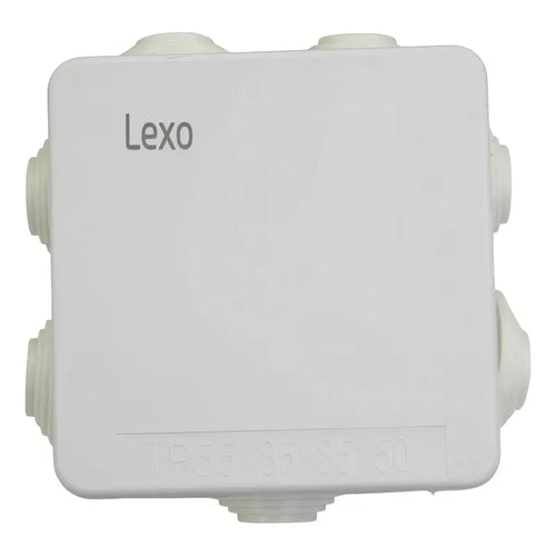 Caja Estanca Ip55 Lexo Electric Pvc Blanca 85x85x50mm Cono Conexiones Eléctricas Blanco