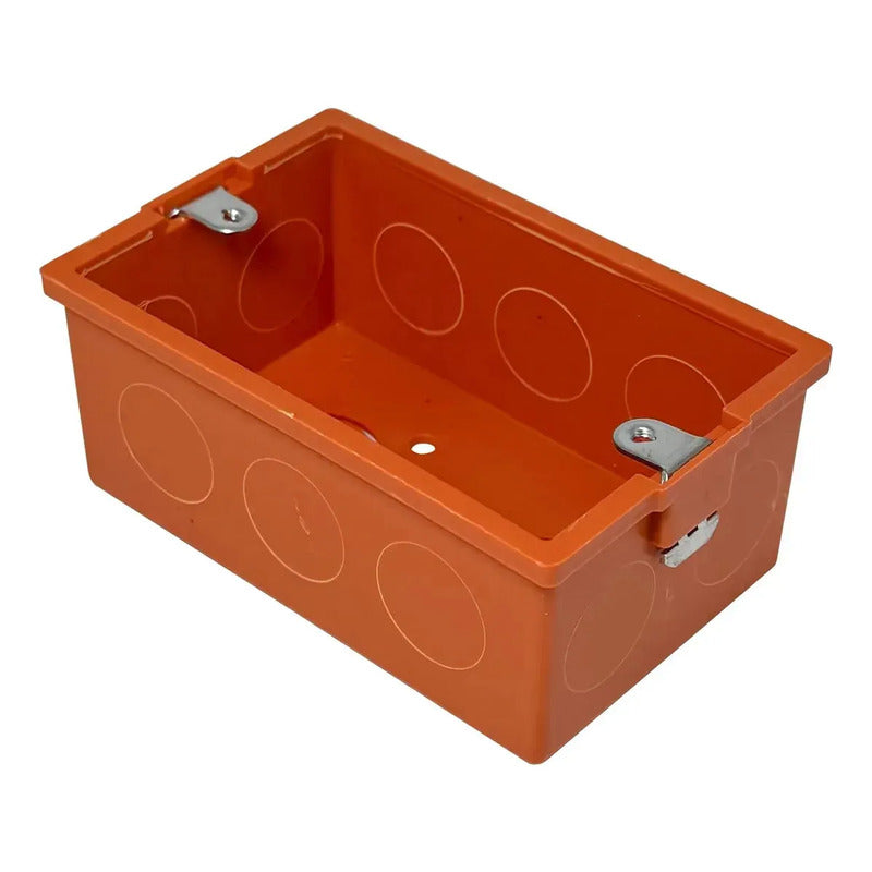 Caja Derivación Tabiquería Color Naranjo 105 X 60 Mm Naranja