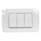 Lexo Interruptor Triple 9/32 Blanco Armado 250v Certificado Sec Alta Calidad Para Uso Doméstico Y Profesional 220v