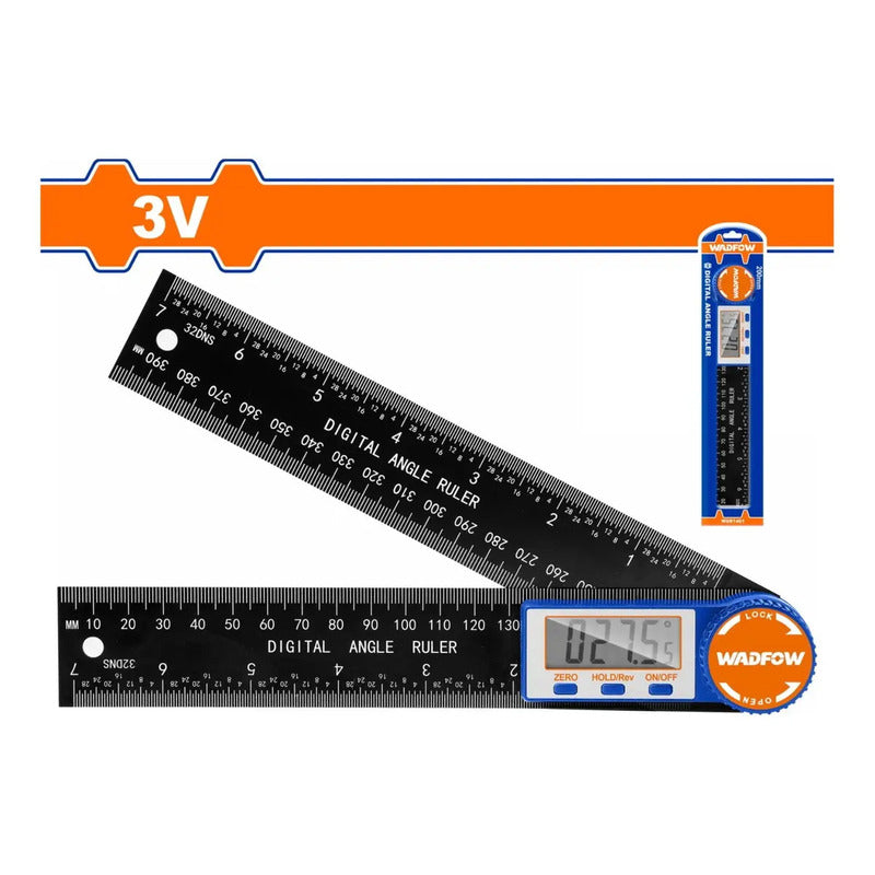 Regla De Angulo 3v 360o Digital Wadfow Wsr1401 Negro Negro