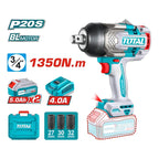 Llave De Impacto Total Tiwli20135 Incluye Maletín 3 Bocallaves Cargador De Batería Y 2 Baterías De 5ah Color Turquesa 20v