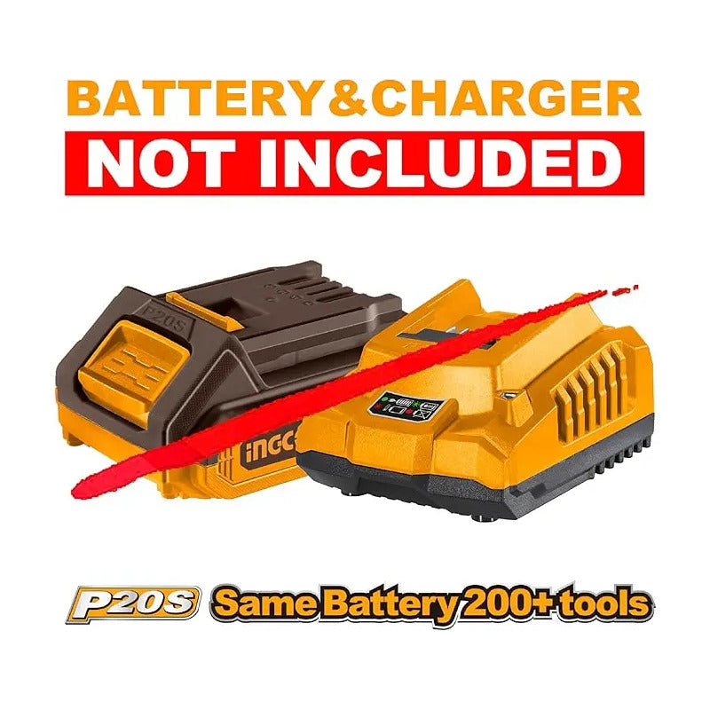 Cortaseto Con Pertiga 20v/460mm Ingco Cpht201601 Amarillo