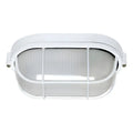 Plafón Tortuga Oval Blanco Aluminio Exterior E27 Reja Ip44 Blanco