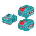 Set 42v Total, 2 Baterías Litio Ion 2.0ah + Cargador Rápido