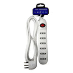 Alargador Zapatilla 6 Tomas 2p+t 10a Blanco 3 Mts Lexo Blanco