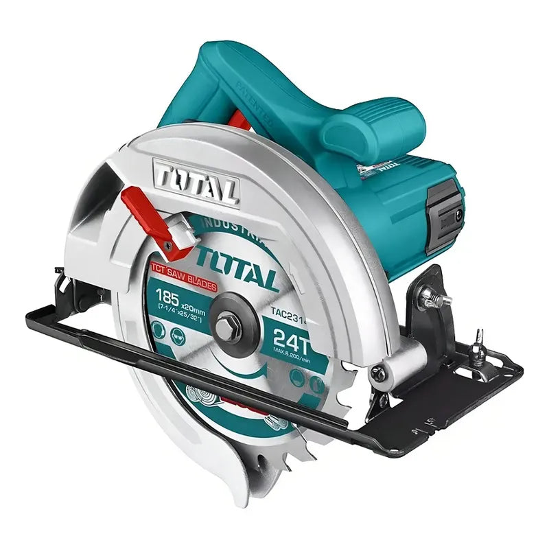 Sierra Circular Total 1200w Industrial Color Turquesa 185mm 5.000rpm Incluye 1 Disco Corte Madera 24 Dientes Ts11218576 50